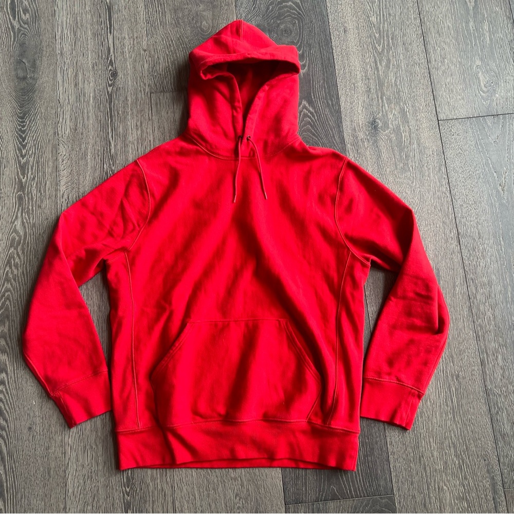 J. Crew Heritage 14 oz. Fleece Hoodie in Red Size Large